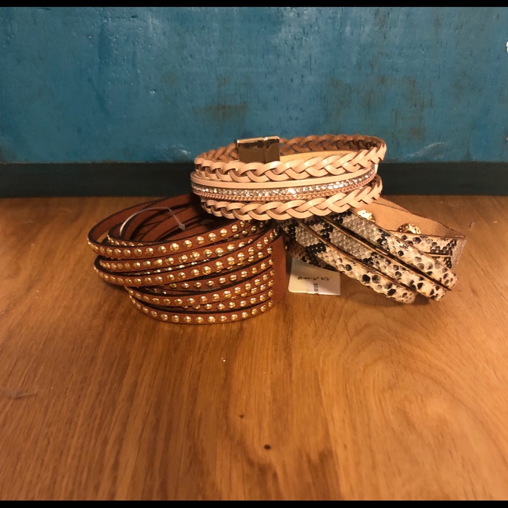 3 wrap bracelets